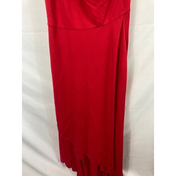 Kate Young for Target One Shoulder Red Dress Size 4 - Picture 6 of 8